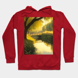 canal  in a rural countryside. Hoodie